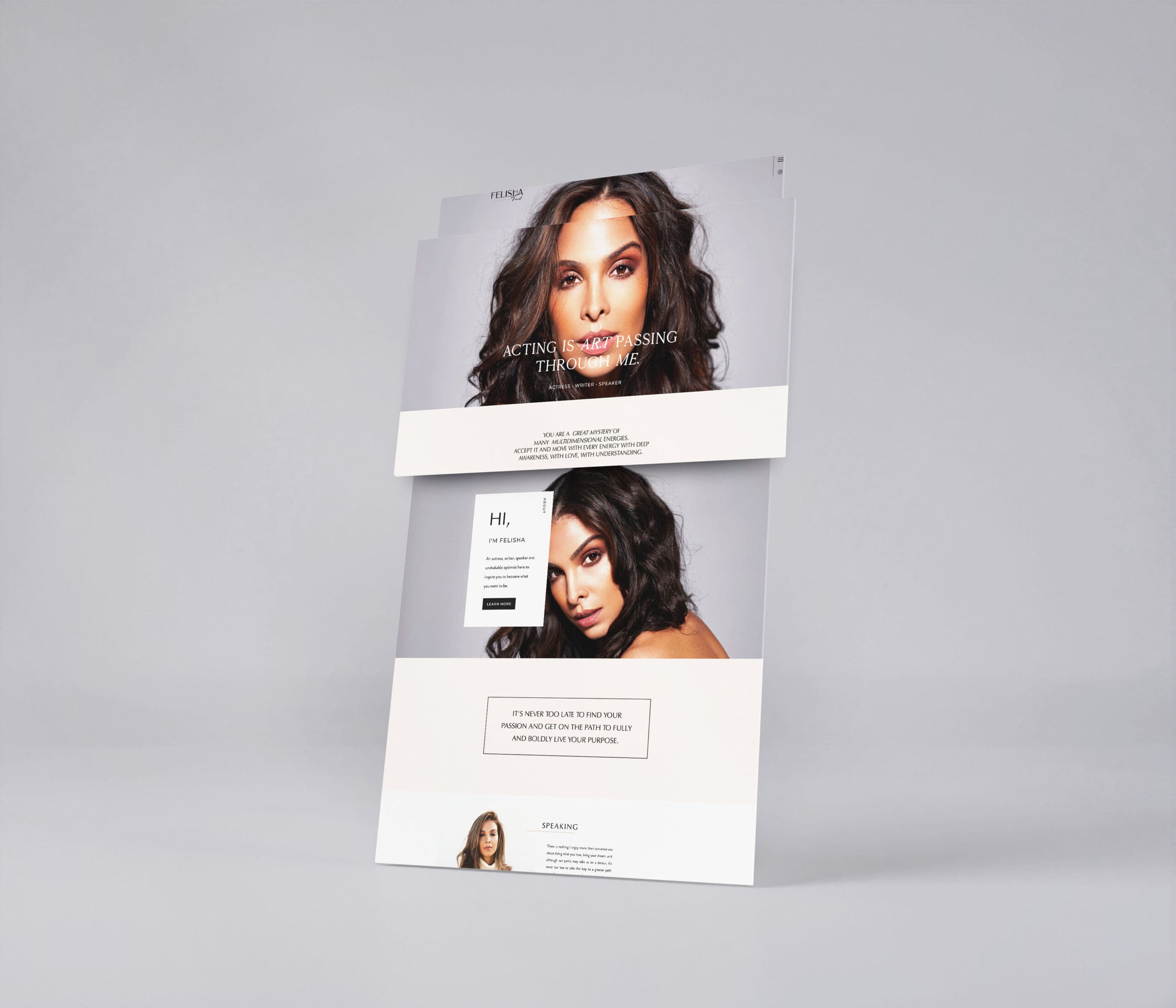 website preview mockup of Felisha Terrell's website